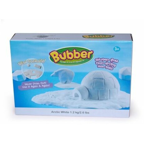Bubber. Relevant Play. Маса для ліпки біла, коробка 1,2 кг (7320581400154)