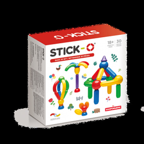 Stick-O. Магнітний конструктор Stick-O Базовий, 30 ел. (730658901038)