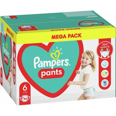 Pampers. Подгузники-трусики Pampers Pants Размер 6 (15+ кг) 84 шт (8006540069530)