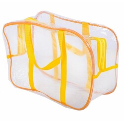ORGANIZE. Компактная прозрачная сумка в роддом для мамы и малыша желтый (K005-1)