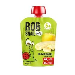 Bob Snail. Пюре фруктове Яблуко-Банан, 90 м (пауч) (4820219343028)