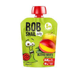 Bob Snail. Пюре фруктовое Яблоко-Манго, 90 г. (пауч) (4820219343042)