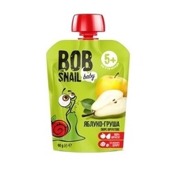 Bob Snail. Пюре фруктовое Пауч Яблоко-Груша, 90 г (4820219343011)
