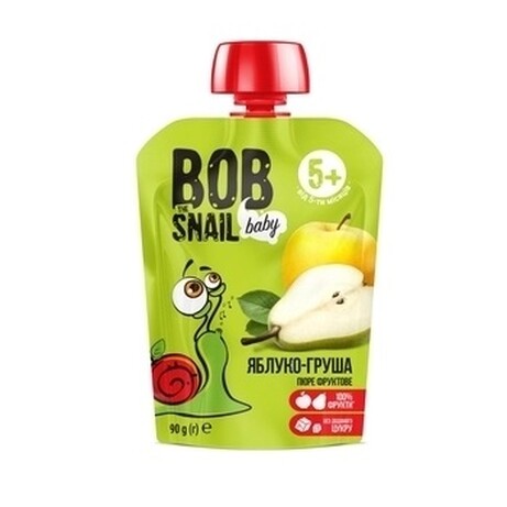Bob Snail. Пюре фруктове Пауч Яблуко-Груша, 90 г (4820219343011)