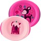 Сhicco. Набір дитячого посуду Тарілки Easy Feeding 2 шт 12M+ Рожевий(8058664086573)