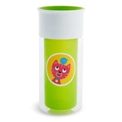 Munchkin. Чашка-непроливайка Miracle 360 Insulated Sticker Зелена 266 мл(2900990791965)