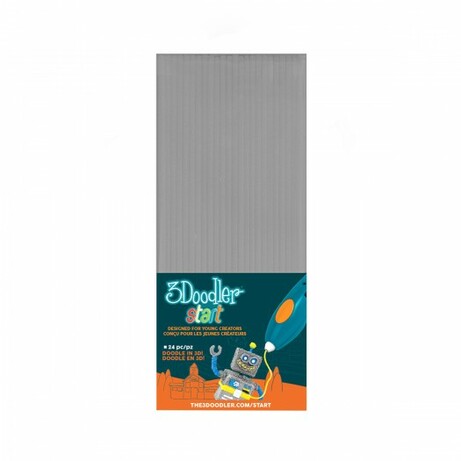 3Doodler Start. Набор стержней для 3D-ручки 3Doodler Start (серый, 24 шт)  (3DS-ECO08-GREY-24)