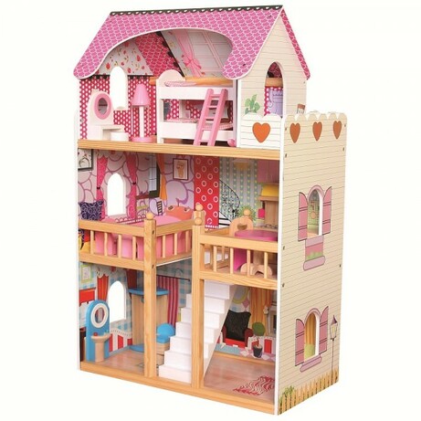 Bino. Игрушечный домик для кукол Bino с мебелью (4019359835542)