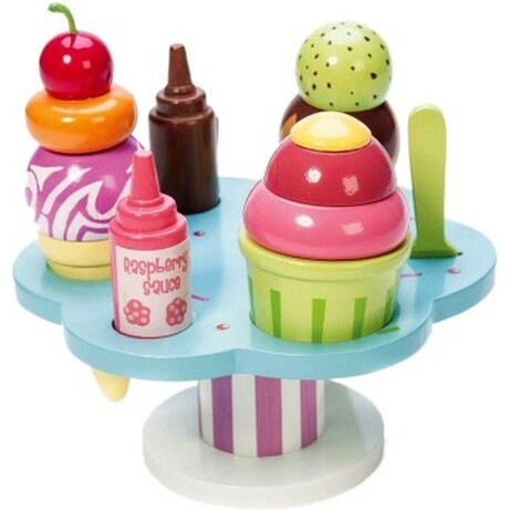 Le Toy Van. Деревянный игровой набор Десерт-мороженое на подставке  (5060023413107)