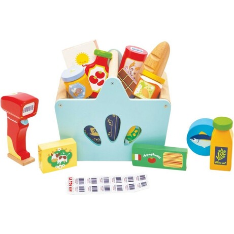 Le Toy Van. Деревянный игровой набор  Корзина с продуктами и Сканер  (5060023413268)