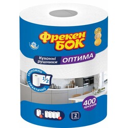 Упаковка бумажных полотенец Фрекен БОК Оптима Двухслойные 400 отрывов (650372)