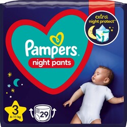 Подгузники-трусики ночные Pampers Night Pants Размер 3 (6-11 кг) 29 шт (8006540234679)