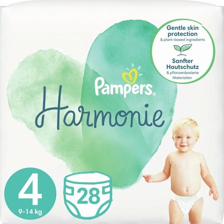 Підгузки Pampers Harmonie Розмір 4 (9-14 кг) 28 шт (8006540156636)