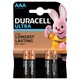 Щелочные батарейки Duracell Ultra Power AAA 1.5В LR03 4 шт (5000394062931)