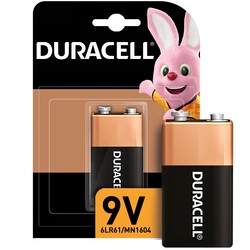 Щелочные батарейка Duracell 6LR61 MN1604 9V (5000394066267)