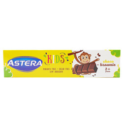 Зубна паста дитяча Astera Kids від 2 років, з м'яким смаком шоколадного брауні 50мл (510612)