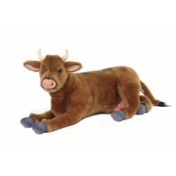 М'яка іграшка Корова коричнева, що лежить,Hansa  довжина 44 см (4806021955505)