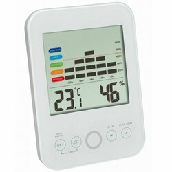Термогигрометр цифровой TFA, белый, 120х21х86 мм (30504602)
