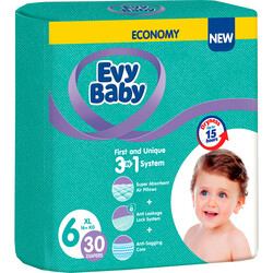 Дитячі підгузки Evy baby Junior (6) від 16+ кг 30 шт (8690506521479)