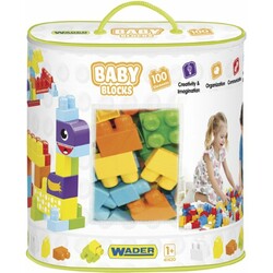 Конструктор Wader Baby Blocks Мои первые кубики – 100 шт (в сумке) (5900694414204)
