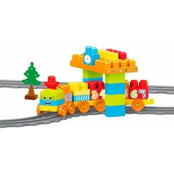 Конструктор Wader Baby Blocks Мои первые кубики – железная дорога 2,24м – 58эл. (5900694414709)