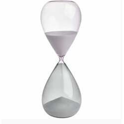 Часы песочные TFA, белый песок, стекло серо-розовое, 230 мм, 30 мин. (1860100240)