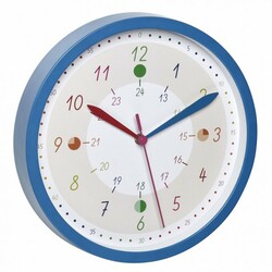 Годинники настінні дитячі з навчальним годинником TFA "TICK & TACK", синій, d=308x44 мм (6030580691)