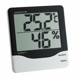 Часы настенные цифровые с термогигрометром TFA, XL, 360x28x235 мм (60452001)