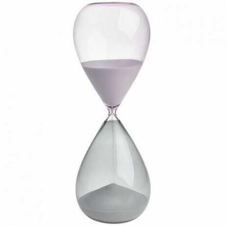 Часы песочные TFA, белый песок, стекло серо-розовое, 190 мм, 15 мин. (1860090240)