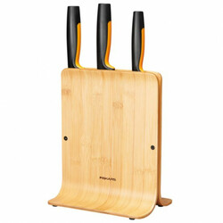 Набір кухонних ножів із бамбуковим блоком Fiskars Functional Form (1057553)