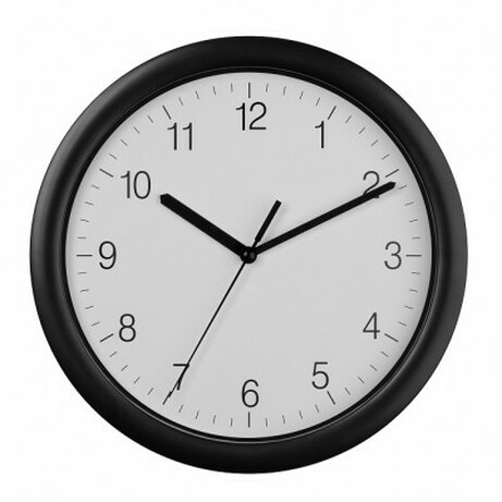 Настінний годинник TFA, Sweep, чорний, d=254x34 мм (60306401)