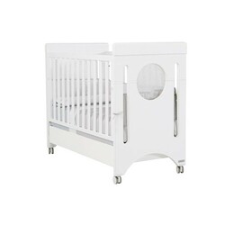 Кроватка детская 120x60 см "BABY BALANCE", White, цвет белый, МДФ/бук (8431830139950)