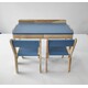 Комплект стол детский с двумя ящиками 80 см и 2 стула растущий ясень (00070027)