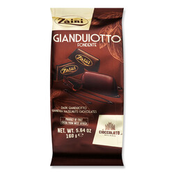 Конфеты Zaini Gianduitto с фундуком из черного шоколада, 160г (8004735108026)