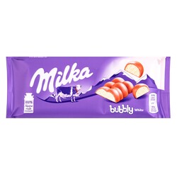 Шоколад молочный Milka с белым пористым шоколадом, 95 г (7622201098513)