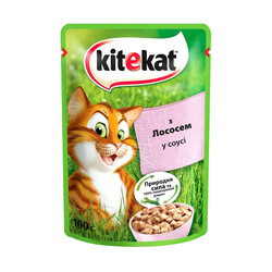 Корм для котов Kitekat с лососем в соусе, 100г (5900951256677)