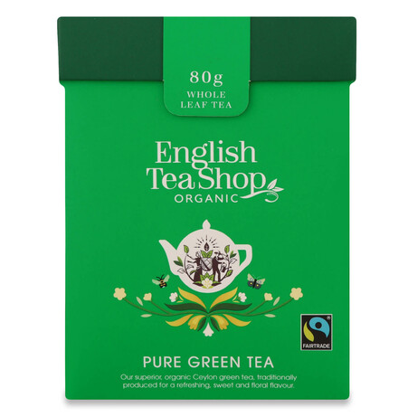 Чай зелений English Tea Shop English Breakfast органічний + ложка, 80г (0680275059882)