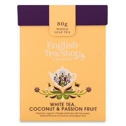 Чай белый English Tea Shop кокос-маракуйя органический + ложка, 80г (0680275059929) 