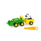 Игровой набор-конструктор John Deere Kids Трактор с ковшом и прицепом (47209)