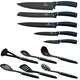 Набір кухонного приладдя та ножів Berlinger Haus Metallic Line Aquamarine Edition (BH-6249A)