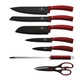 Набір ножів на підставці 8 предметів Berlinger Haus Metallic Line Burgundy Edition (BH-2562)