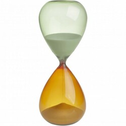 Часы песочные TFA, белый песок, стекло оранжево-зеленое, 190 мм, 15 мин. (1860090241)