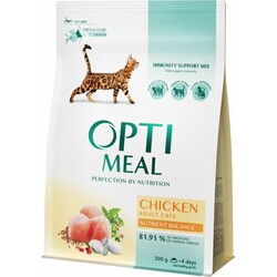 Корм для котов Optimeal курица сухой, 200 г (4820215360180)