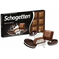 Шоколад молочный Schogetten Black/White, 100 г. (4000415039707)