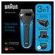 Електробритва Braun Series 3 310BT Black/Blue (81702943)