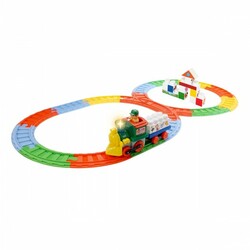 Игровой набор с конструктором и железной дорогой - ПАРОВОЗИК С ЖИВОТНЫМИ (061853)