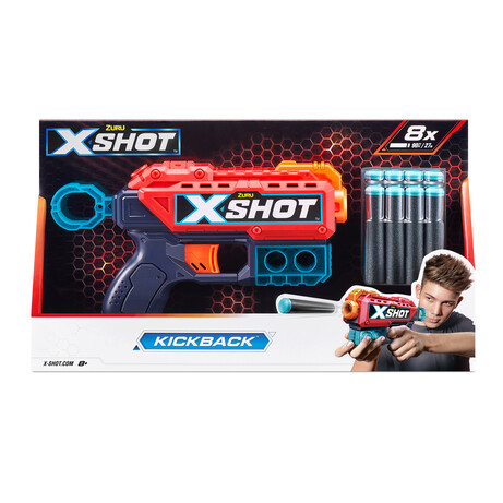 Скорострільний бластер X-Shot Red EXCEL Kickback (8 патронів) (36184R)