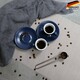 Набір чашок з блюдцем для еспресо KELA Mattia, 4 предмета, синій (12754)