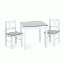 Стол с 2 стульями Klups Joy бело-серый (00073887)