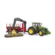 Машинка игрушечная - трактор John Deere с прицепом и манипулятором (03154)